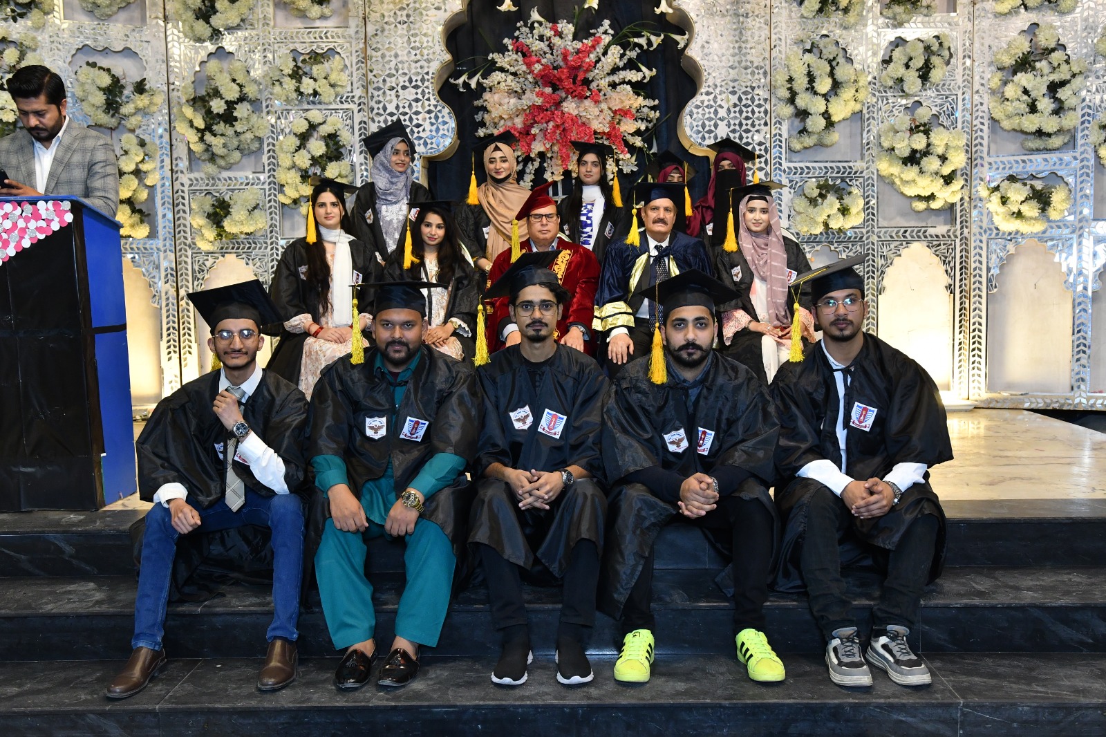 Graduating students gathered on the convocation stage